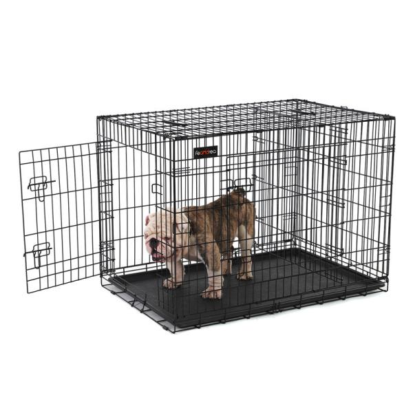 Buy cheap Plastic Tray Thick Metal Dog Crate , Pet Metal Cage Iron Wire High Security from wholesalers