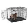 Buy cheap Plastic Tray Thick Metal Dog Crate , Pet Metal Cage Iron Wire High Security from wholesalers