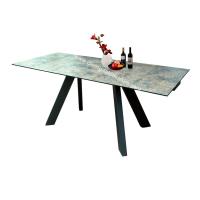 Buy cheap 3D Printed Tempered Glass Dining Table 2.1 Meter Heat Resistant For 10 Seats product