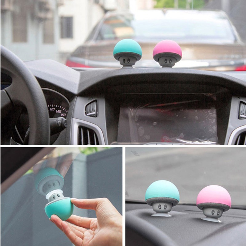 Cartoon Mushroom Wireless Bluetooth Speaker Waterproof Sucker Mini Portable