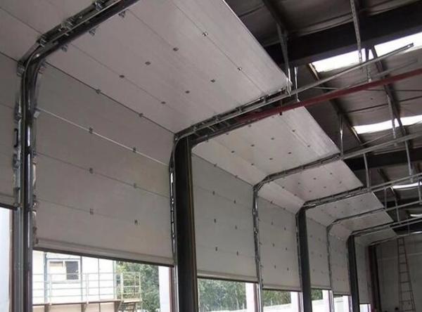 Security Steel Insulated Sectional Doors Modern Electric / Manual Operation