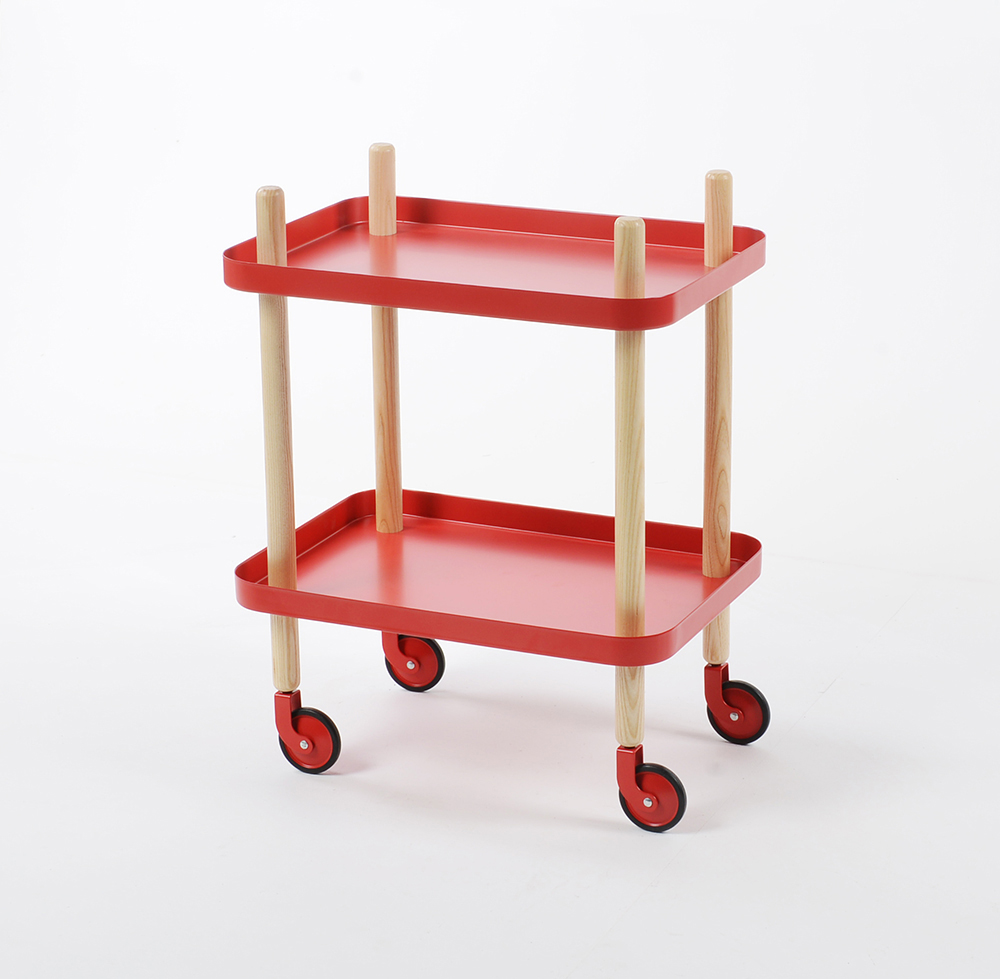 Foldable Modern Style Small Trolley Bedside Coffee Table for Nordic Living Room
