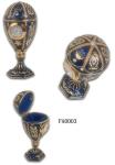 Faberge Egg Trinket Jewelry Box with a Pearl on Top for Sale Estee Egg Treasures