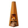 Buy cheap Weathering Steel Angled Obelisk Chiminea Fire Pyramid Black Painted from wholesalers