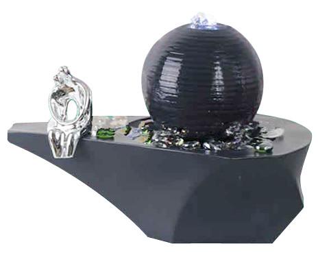 Buy cheap Cast Ball Lighted Tabletop Water Fountain , Small Table Water Fountains from wholesalers