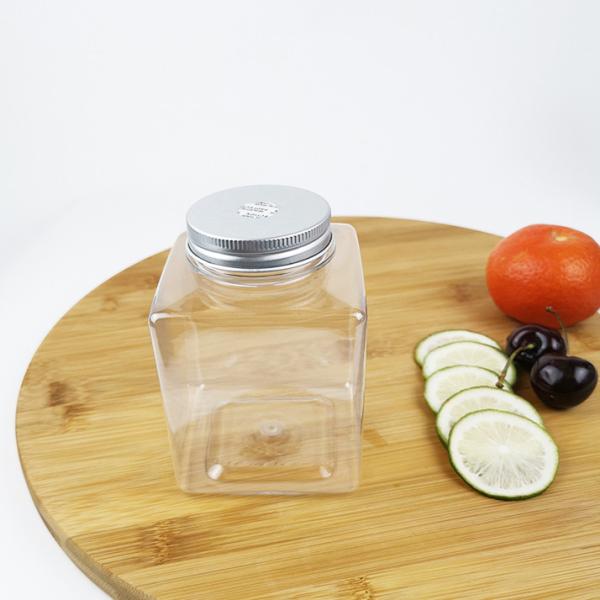Buy cheap Beverages Plastic Food Storage Cans 500ml With Caps Flat Square from wholesalers