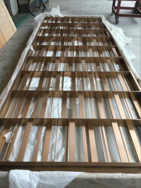 High Quality 304 Rose Gold ColorArchitecture Room Divider Screen Stainless Steel