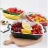 Buy cheap Color Glaze Ceramic Baking Tray , Non Stick Rectangle Baking Pan from wholesalers