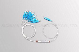 Passive 8 Way 1x8 Fiber Optic Splitter Fan Out SC / UPC PLC in Fiber Network