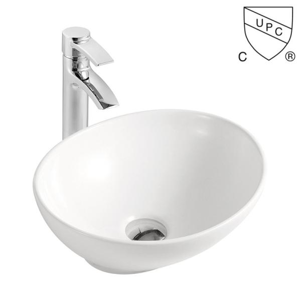 Buy cheap Creative White Ivory Color vessel oval Bathroom porcelain Sink Minimal wash Basin from wholesalers
