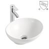 Buy cheap Creative White Ivory Color vessel oval Bathroom porcelain Sink Minimal wash Basin from wholesalers