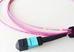 MTP / MPO Fiber Optic Patch Cord OM4 40G Twelve Cores 3MM LSZH Jacket