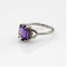 Buy cheap White Gold Plated Jewelry 925 Silver with Tanzanite Cubic Zircon Ring (R250) from wholesalers