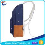 ODM Leaf Printing Canvas School Bag For Teenagers Girls