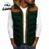 Buy cheap Customized Sleeveless Zip Up Winter Polyester Utility Cotton Men's Quilted Hooded Bomber Vest with Hoody from wholesalers