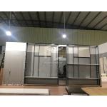 Gold Color Clothes Display Store Furniture Plywood Stainless Steel Material