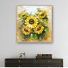 Buy cheap Floral Sunflower Palette Knife Painting For Living Room Interior Decoration from wholesalers