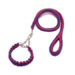 Pet Adjustable Collar Dog Anti Impact Eight Strand Nylon Braided Leash