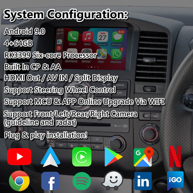 Nissan Navara D40 Android Multimedia Video Interface With Wireless Carplay By Lsailt