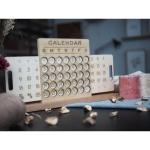 Wooden Table Calendar, Daily Desktop Perpetual Desk Calendar, Modern Farmhouse