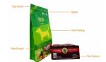 custom printed food grade aluminum foil k top brown coffee paper bag