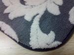 Jacquard gray microfiber bath mat 40*60 microfiber core foam bathroom anti skid