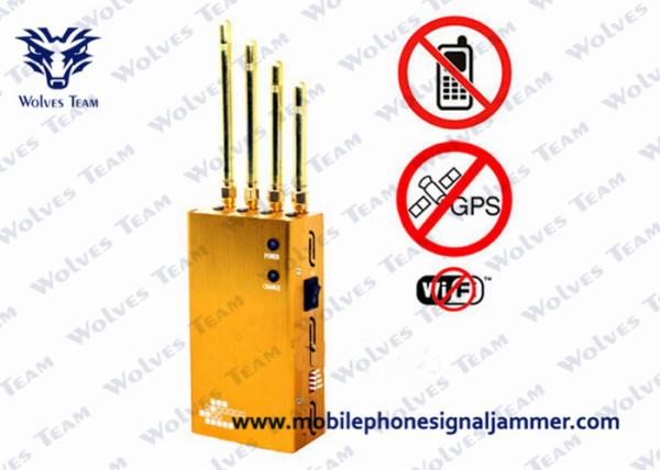 Buy cheap Golden Mobile Phone GPS Jammer AC110V - 240V Jamming Range Radius 2 - 15m from wholesalers