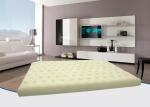 Car Guest Beige Flocked Air Bed Inflatable Sleeping Mattress 1 Layer PVC Cushion