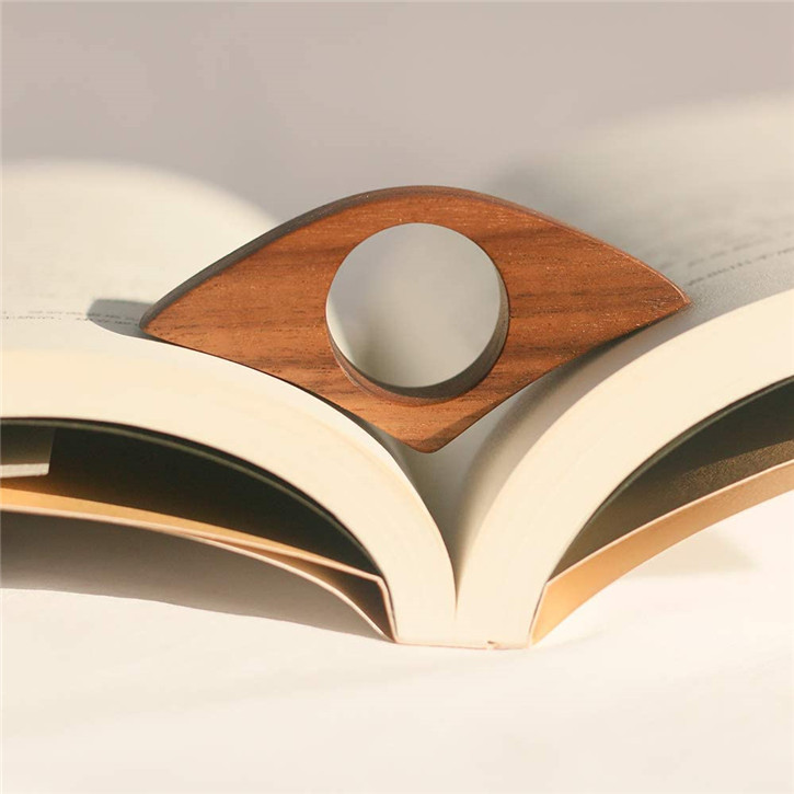 Hot Sale Handmade wooden book reading bookmark thumb wooden book page holder wooden book ring