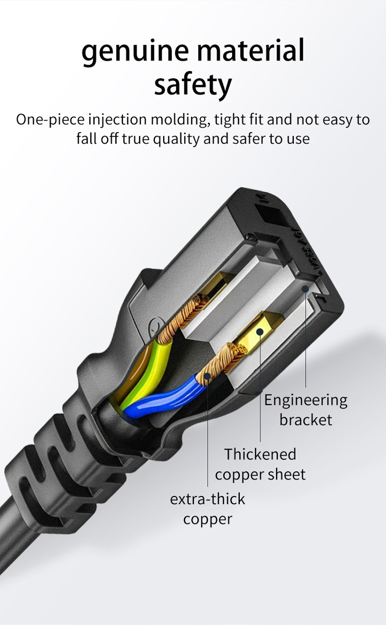 1.5M India Power Electric Plug With Power Cord South Africa 3 Pin Power Cable For Computer And Laptop