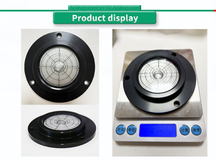 Anodized Black Aluminum UBIS-7210-9 UNIVO Bulls-Eye Circular Bubble Inclinometer