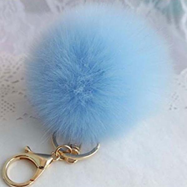 Buy cheap Hot sale pom pom custom fur ball keychain for handbag bag decoration from wholesalers