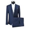 Buy cheap Navy Blue Tailored Suit Top Rank Workmanship Navy Breastpocket Outside from wholesalers