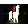 Buy cheap LED simulation alpaca lamp outdoor landscape outdoor waterproof FRP animal lamp from wholesalers