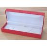 Buy cheap Rectangular Red plastic pen Boxes packed in Leatherette paper from wholesalers