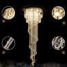Buy cheap Modern Double Spiral Staircase Lustre Crystal ceiling lights for entrance hallway(WH-NC-54) from wholesalers