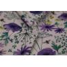 Buy cheap Digital Print PU Leather With Purple Flower Style For Light Coat , Raincoat from wholesalers