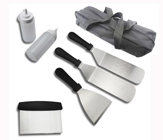 Buy cheap Customized Clent Logo 7PCS BBQ Grill Griddle Accessories Set With Carry Bag For Cooking Camping from wholesalers
