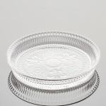 Round 300ml Unique Dinnerware Sets 7 Inch Pressed Vintage Glass Dinner Plates