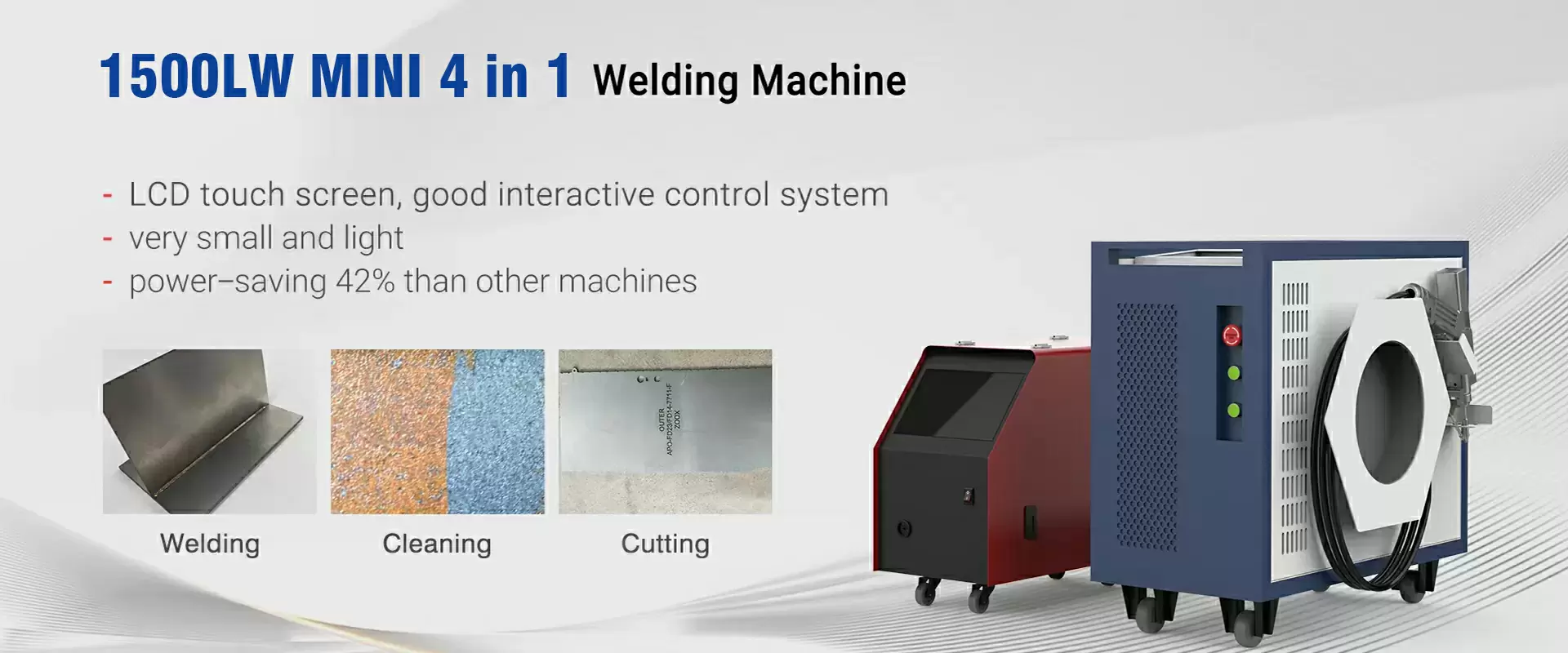 Mini Portable Handheld Laser Welding Machine for Stainless Steel Carbon Steel Aluminum 4in1 2000W 1500W MAX Air Cooling