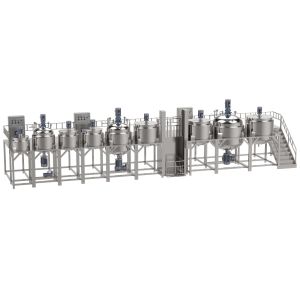 Buy cheap Vacuum Emulsifying Mixer Toothpatse Making Machine With Hydraulic Lifting from wholesalers