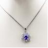 Buy cheap Sterling Silver Cable Chain Oval Green Cubic Zircon Pendant Necklce (P10) from wholesalers