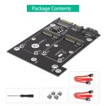 Dual SATA3 Converter Adapter Card for Full Size mSATA SSD Support 50.95*30mm in