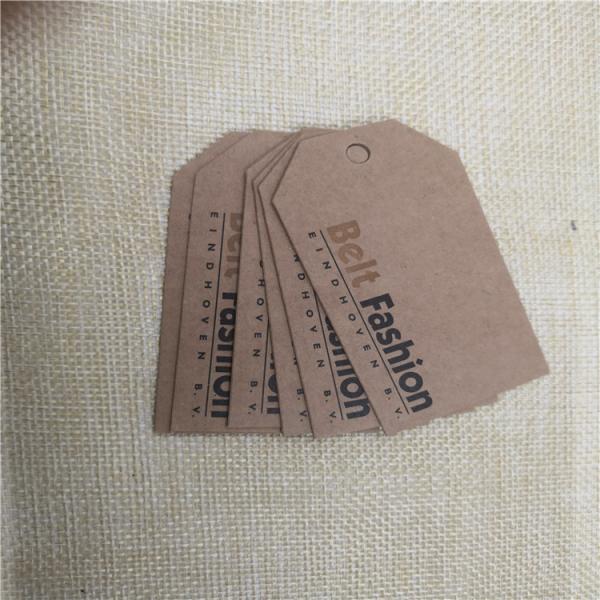 Buy cheap Custom 2mm Cardboard Kraft Paper Hang Tags For Clothing Glossy Lamination from wholesalers