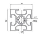 8 - 5050 V Slot Extrusion Aluminum Profiles For Guide Rails