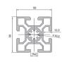Buy cheap 8 - 5050 V Slot Extrusion Aluminum Profiles For Guide Rails from wholesalers