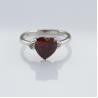 Buy cheap Women 8mm Heart Shape Red Cubic Zirconia Sterling Silver Ring(F54) from wholesalers