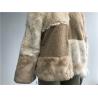 Buy cheap Beige Short Ladies Faux Fur Coats , Faux Fur Tan Teddy Fur Combo Coat from wholesalers