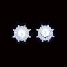 Buy cheap European Silver Pearl Earrings Sun Shape Pure 925 Jewelry For Women from wholesalers