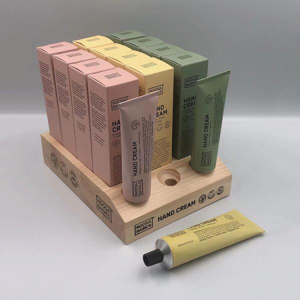 Buy cheap Cosmetic Store Wood Display Holder Hand Cream Display Stand from wholesalers